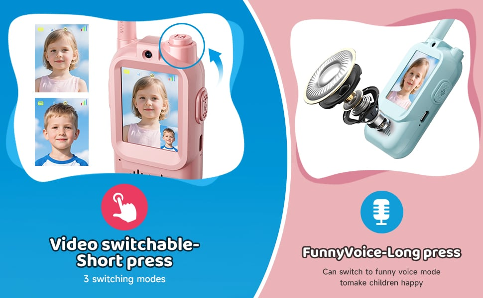 🎄🎁 2025 Christmas Surprise Gift:Video Walkie Talkies for Kids(2 Pack)